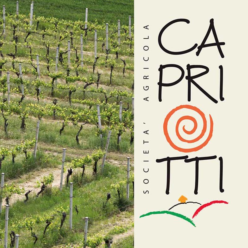 Frontespizio brochure dell'azienda agricola Capriotti di Castelplanio, Ancona