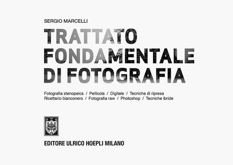 Frontespizio del "Trattato fondamentale di fotografia" edito da Hoepli, Milano